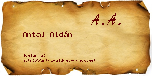 Antal Aldán névjegykártya
